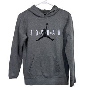 Jordan Gray Athletic Pullover Hoodie Sweatshirt